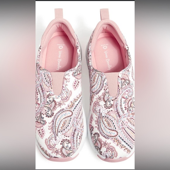 Vera Bradley VB Cloud 2-Mile pink Slip-On Shoe Paisley 8 boho ECU S12 - Picture 1 of 10